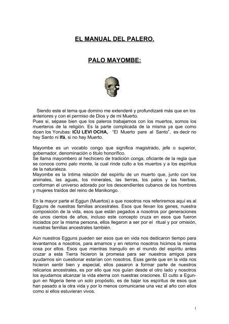 El manual del palero palo mayombe dominicci. - Sc83 installation operation guide g5 mei home.