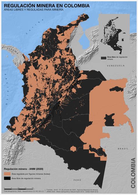 El mapa de la minería en Colombia en los años 20