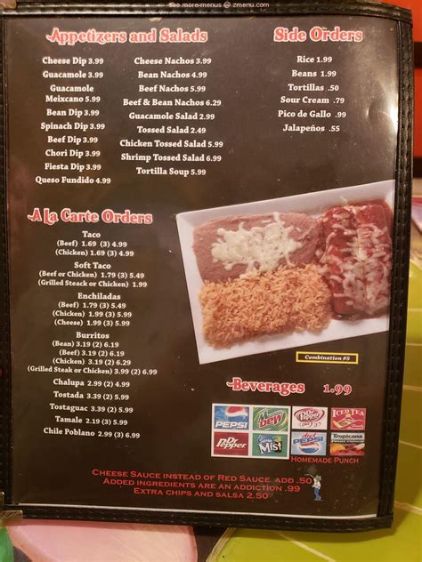 El parian sheridan ar menu. View the online menu of El Parian and other restaurants in Clarksville, Arkansas. … 711 E Main St, Clarksville, AR 72830. Hours. Mon. 11:00am-9:00pm. 