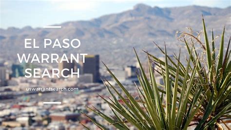 Search El Paso County Public Records online at the Texas public record search site to find out about active warrants. Court Records Search One of the most important aspects in …. 