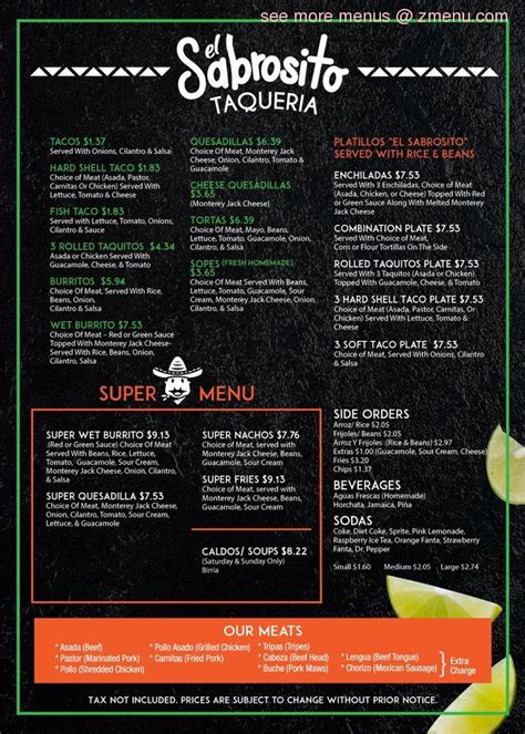 El sabrosito mexican restaurant menu. Things To Know About El sabrosito mexican restaurant menu. 