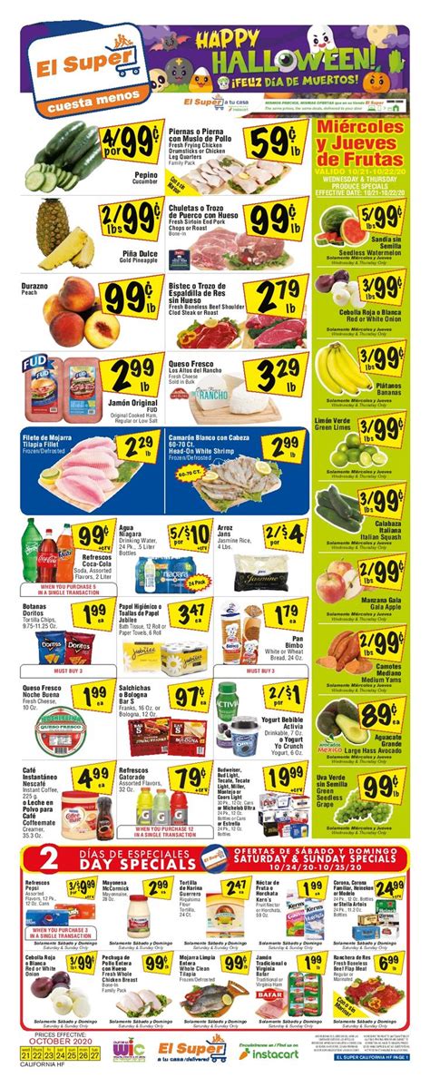 El super fresh weekly ad. Browse the latest El Super Weekly Ad, valid April 24 – April 30, 2024. Save with this week El Super Ad, Mexican Grocery Store Especiales, and get the limited time savings on Latin American cuisine. ... It carries farm fresh milk and other dairies, traditional Mexican cheeses and bulk prepackaged foods. In addition to providing reasonable ... 