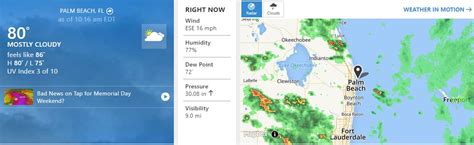  Pronóstico del tiempo en West Palm Beach, FL para hoy y esta noche, condiciones meteorológicas y radar Doppler de The Weather Channel y weather.com . 