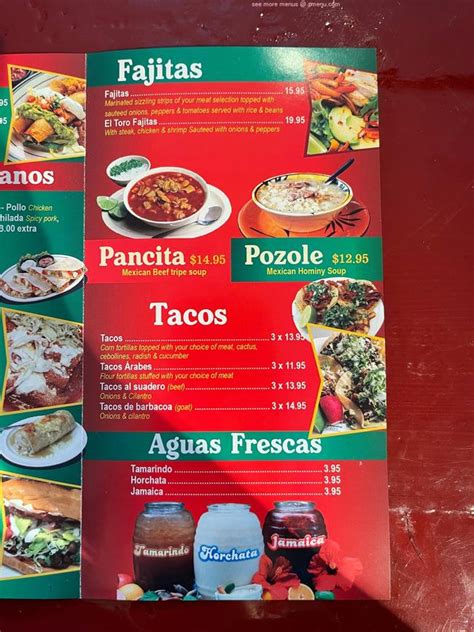 View the Menu of El Toro Mexican Restaurant in 3 Albany Ave, Kinderhook, NY. Share it with friends or find your next meal. Authentic Mexican Food. 