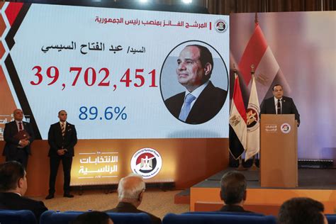 El-Sissi wins Egypt’s presidential election with 89.6% of the vote and secures third term in office
