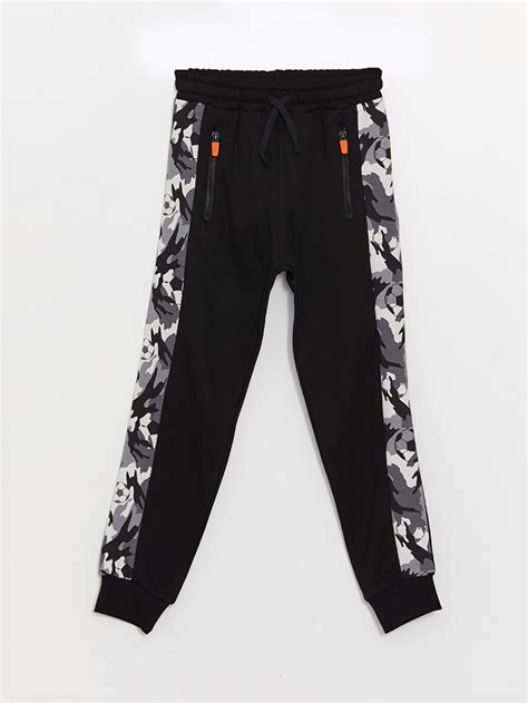 Elastic Waist Printed Boy Jogger Sweatpants -S35538Z4-CVL