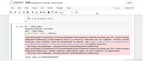 Elasticsearch python bulk.  Oct 2, 2014 · This is a complicated and clum...