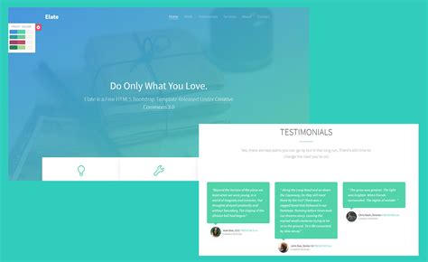 Elate Free Html5 Bootstrap Template