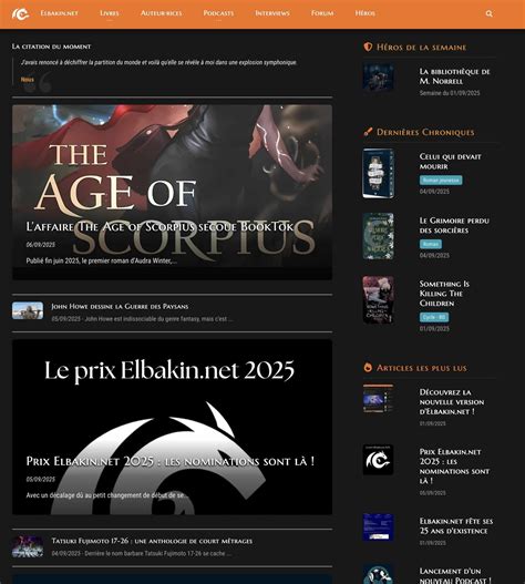 Elbakin.net is a French site