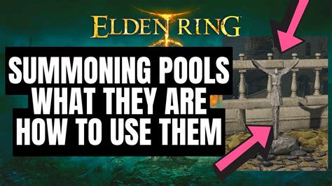 Mar 4, 2022 · About Summoning Pools is an Info Item in Elden R