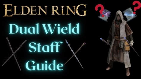 Elden ring dual wield staffs. Mar 1, 2022 · To buff both your weapons you need to have two ash of war that give your weapon a buff, I used a lost ash of war and I’m using two Sacred Blades. What you do is two hand your left hand weapon first, use your ash of war then switch to your main hand in power stance and use your ash of war again. The result is that both of your weapons get ... 