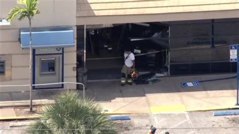 Elderly woman crashes into bank in Pembroke Pines