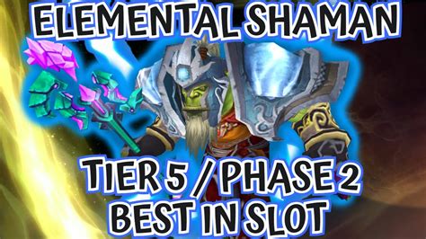 Ele shaman tbc bis. *PLEASE READ*In this video I go over all of the BiS "options" for phase 5 / Sunwell and what the impacts of professions are on these decisions. Also, I dis... 