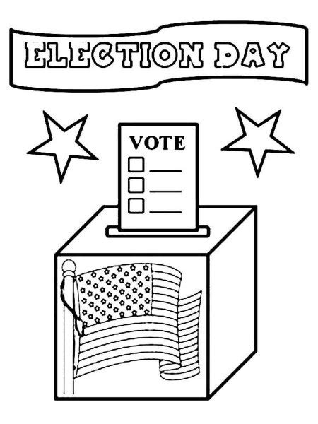 Election Day Coloring Shee