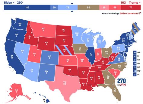 The map will populate as a winner is projected in each state. Starting with the final forecast of the model powering our 2020 election simulator, candidate and state probabilities will update in the tables below the map. Live Vote Totals: Select a state on the map. Results as of: Oct 09, 2023 6:46 PM EDT.. 