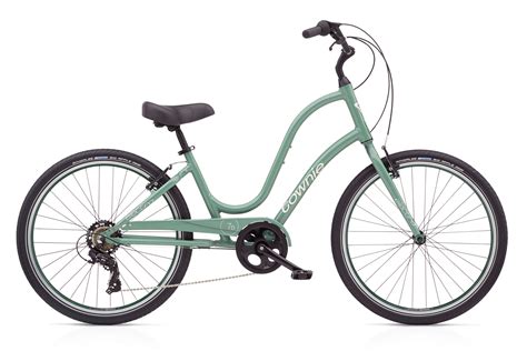 Electra bicycle company. Townie 7D EQ Step-Over. 11 Reviews / Write a Review. $729.99. Model 584975. Retailer prices may vary. The Electra Townie® 7D is the best-selling bike in the U.S. for a reason. It's stylish, simple and fun. Complete with Flat Foot Technology®, enjoy an upright seating position that lets you plant your feet flat on the ground … 