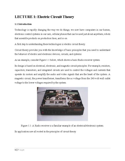Electric Circuit Theory 1 E