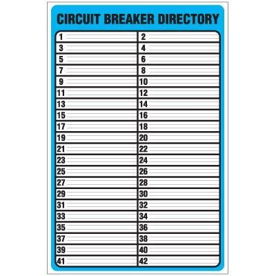 Electric Panel Labels Word Easy Read Circuit Breaker labels that
