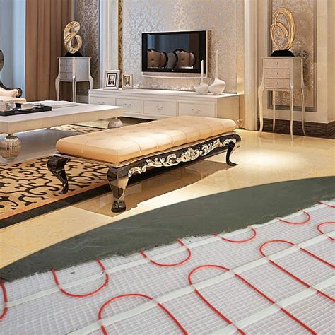 Electric radiant floor heating. 1. Electric heating cables: Schluter®-DITRA-HEAT-E-HK. DITRA-HEAT-E-HK are heating cables that can be snapped into place, without the use of clips or fasteners. The entire tile floor can be heated, or cables can be placed to create customized heating zones. The DITRA-HEAT-EK cables are held securely within the DITRA-HEAT mat, so no self ... 