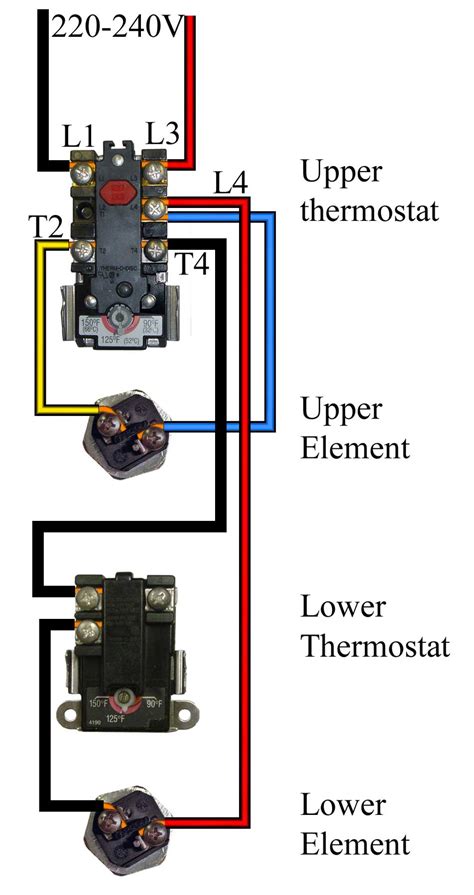 Electric water heater wiring. Nov 14, 2019 · Understanding Electric Water Heater Wiring. Most hot water heaters are on a 30 amp two pole breaker. The two poles means it is a stated 240 volts or an actual 230 volts. As long as your water heater is not too far from the panel it will be wired with #10 wire. This is the common format for wiring an electric water heater, but it is not the only ... 
