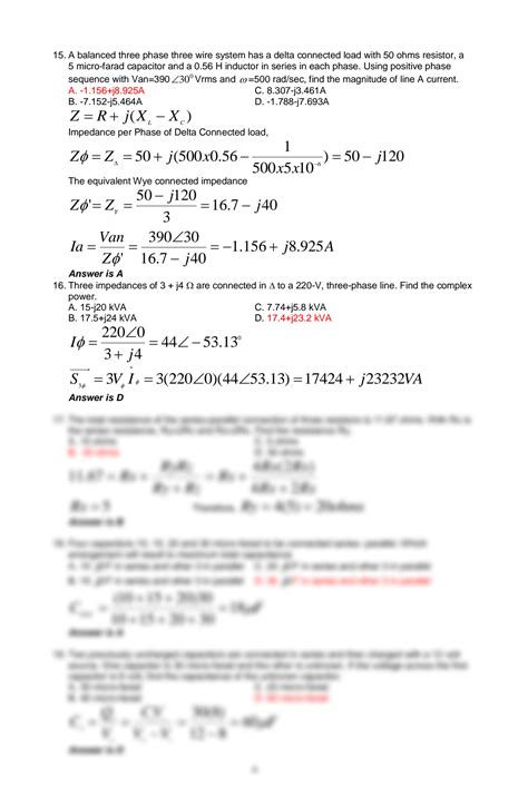Electrical Engineering Word Problems