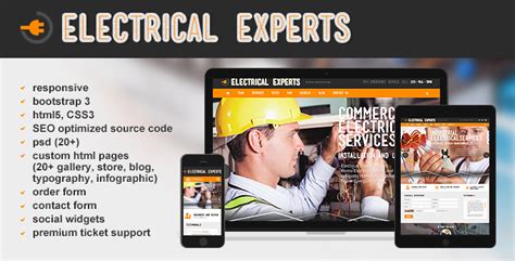 Electrical Experts website template html5responsive Tonytemplates