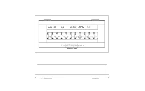 Electrical Panel Board-All 2D Views-Free AutoCAD Block