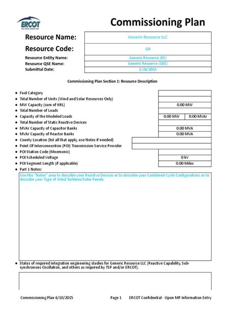 Electrical commissioning plan template.  This plan focuses on providing A...