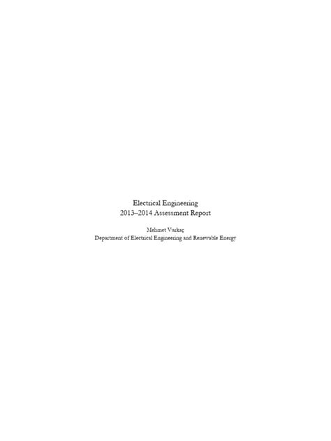 Electrical engineering report pdf.  Includes title, student info, and institution deta...