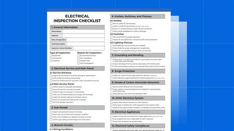 Electrical inspection checklist.  Download a free Is the condition of th...