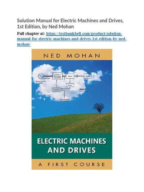 Electrical machines and drives mohan solutions manual. - Comedias y tragicomedias teatro completo ii.