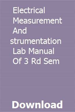 Electrical measurement and instrumentation lab manual of 3 rd sem. - Physics a concise revision course for cxc.