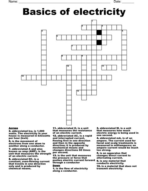 The Crossword Solver found 30 answers to "Electric current measures", 5 letters crossword clue. The Crossword Solver finds answers to classic crosswords and cryptic crossword puzzles. Enter the length or pattern for better results. Click the answer to find similar crossword clues.. 