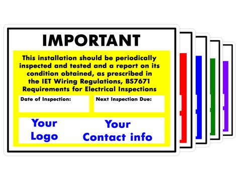 Electrical panel inspection sticker.  Enjoy 10% instant savings.  Fast turnaround...