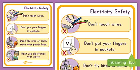 Electricity Safety Poster (Teacher-Made) - Twinkl