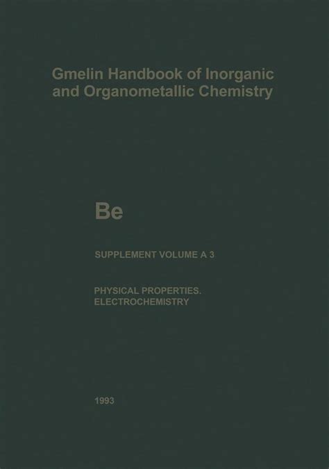 Electrochemistry gmelin handbook of inorganic and organometallic chemistry 8th edition. - Zusätze zu adam bartsch's le peintre-graveur.