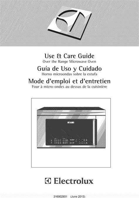 Electrolux microwave convection oven user manual. - Case 580 super k manuale dell'operatore.