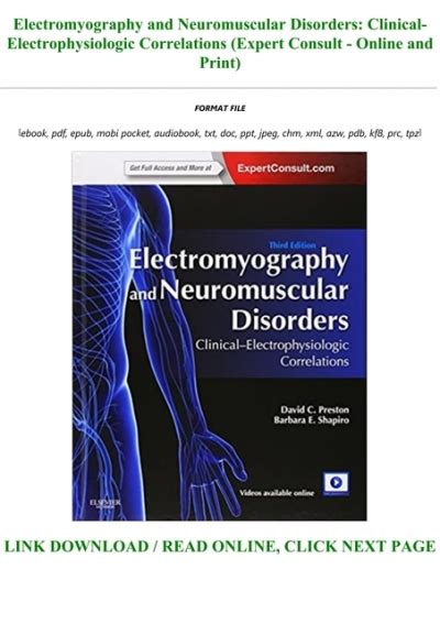 Download Electromyography And Neuromuscular Disorders Clinicalelectrophysiologic Correlations Expert Consult  Online And Print By David C Preston