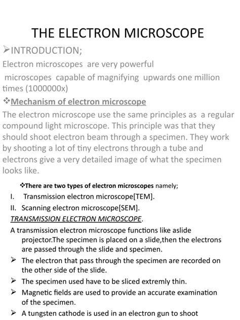 Electron microscope pdf