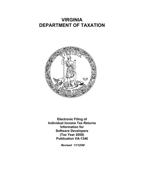 Electronic Filing for Software Developers VA1346