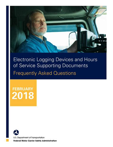 Electronic Logging Devices and Hours of Service Supporting …