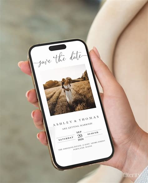Electronic Save the Date Template Smartphone Save the Date Etsy