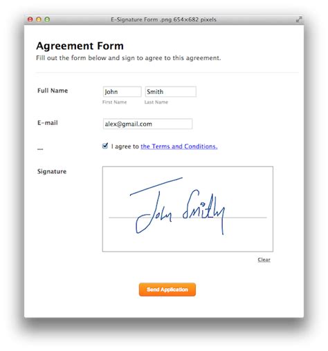 Electronic Signature Forms ClicktoSign Form Electronic signature