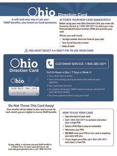 Ohio Electronic Benefit Transfer (EBT) • The cashier gives you a copy of the voucher. • Keep the voucher copy for your records. NOTE: Some stores that don’t have EBT …