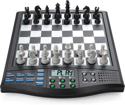 Electronic chess board for beginners.  The interactive voice tutor funct...