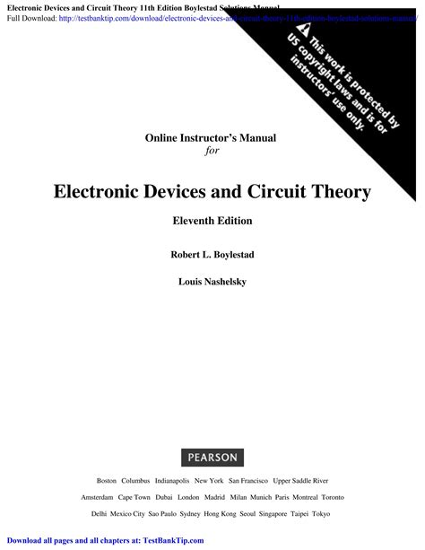 Electronic devices circuit theory by boylestad solutions manual. - Utah contractors guide to business law and project management.
