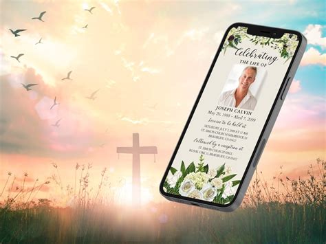 Electronic funeral invitation.  It&rsquo;s also possible to create coordin...