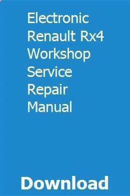 Electronic renault rx4 workshop service repair manual. - Femmes oubliées de la guerre de vendée.
