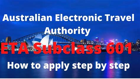 The application process may differ depending on which visa you need. You can only apply for the Electronic Travel Authority visa (subclass 601) through the Australian ETA app. A step-by-step guide on how to apply is located here. For other visas, you can apply online by creating an ImmiAccount and completing the application process. Be sure to submit your ….