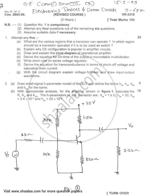 Electronics Devices And Circuits Sample Question Paper
